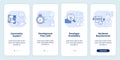 Programing language selection criteria light blue onboarding mobile app screen