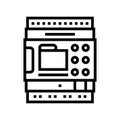 programmable logic controller line icon vector illustration