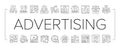 Programmatic Advertising Service Icons Set Vector .