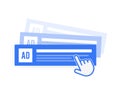 Programmatic ppc contextual advertising or targeted ai-powered online banner ads. PPC Marketing, behavioral targeting
