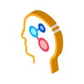 Programmed brain isometric icon vector illustration