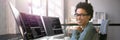 Programmer Coding Classes. Web Developer Coder Royalty Free Stock Photo