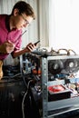 Programmer configures hardware for bitcoin mining