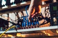 Programmer configures hardware for mining