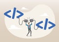 Programmer connect socket between coding program