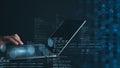 Programmer and cyber security technology, Digital technology, Software development concept. Coding programmer, Programmer use Royalty Free Stock Photo