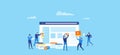 Programmer and design team develop for web application with business team working Royalty Free Stock Photo