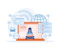 Programmer, Developer, engineer. coding and developing concept illustration.