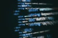 Programmer developer screen, web app coding. Script on computer. Modern display of data source code. Programming code abstract Royalty Free Stock Photo