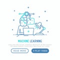 Programmer is developing artificial intelligence