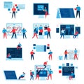 Programmer Flat Icons Set
