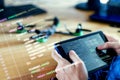 Software developer, freelancer working with hardware Royalty Free Stock Photo