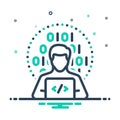 Mix icon for Programmer, hacker and coding