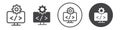 Programmer icon thin line illustration