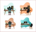 Programmer illustration vector collection AD241