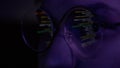 Programmer looking at code through glasses Royalty Free Stock Photo