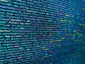 Programmer Typing New Lines of HTML Code. Php language and coding function developer. Blurred screen with selective focus. Royalty Free Stock Photo