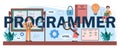 Programmer typographic header. Students learn computer science