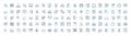 Programmer vector line icons set. Developer, Coder, Engineer, Technician, Analyst, Designer, Hacker illustration outline Royalty Free Stock Photo