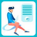 Programmer, Web Designer Flat Vector Illustration