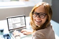 Programmer Woman Coding On Computer Royalty Free Stock Photo