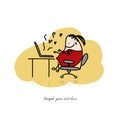 Programmer woman at work, sketch for your design Royalty Free Stock Photo