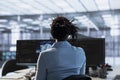 Programmer working with AI machine learning algorithms Royalty Free Stock Photo