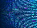 Programmer working on computer screen. Developer working on program codes. Vignette light and dark shadow dramatic effect. Royalty Free Stock Photo