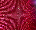Programmer working in computer screen. Programming of Internet website. Screen of web developing php code on dark background. Web Royalty Free Stock Photo