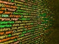 Programmer working on computer screen. Programming, webdesign HTML printed code. Close up of computer web page code inside of html Royalty Free Stock Photo