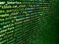 Programmer working in computer screen. Computer science lesson. SEO concepts for better SERP. Shallow depth of field, selective Royalty Free Stock Photo