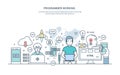 Programmer working. Programming in high-level languages, process of developing applications. Royalty Free Stock Photo