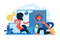 Software testing concept vector illustration Royalty Free Stock Photo
