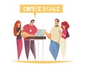 Programmers Coffee Break Composition Royalty Free Stock Photo