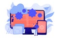Cross-platform programming concept vector illustration. Royalty Free Stock Photo