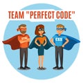 Programmers, developers, process coding, teamwork. Programming c Royalty Free Stock Photo