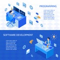 Programmers Isometric Banners