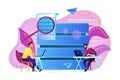 Big data programming concept vector illustration. Royalty Free Stock Photo