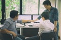 Programmers team joined hands in a software developing. Developing programming and coding technologies. Website design. Cyber Royalty Free Stock Photo