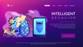 Chatbot passing the Turing testconcept landing page.