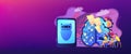 Chatbot passing the Turing test concept banner header.