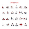 Programmers at work, office life, sketch for your design