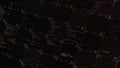 Programming blocks of code with glitch effect on black background, seamless loop. Animation. Technology background with Royalty Free Stock Photo