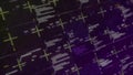 Programming blocks of code with glitch effect on purple background, seamless loop. Animation. Technology background with Royalty Free Stock Photo