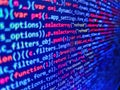 Programming code abstract background screen of software. Programing workflow abstract algorithm concept. Python programming Royalty Free Stock Photo