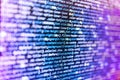 Programming code abstract screen of software developer. Closeup of Web Code on Computer LED Screen. Computer code on laptop web Royalty Free Stock Photo