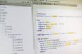 Programming code abstract screen of software developer