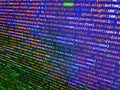 Programming code abstract screen of software developer. Programming, webdesign HTML printed code. Programming Coding with editor