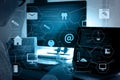 Programming code abstract technology background Developer programming and coding technology  software developer and Computer Royalty Free Stock Photo
