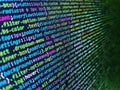Programming code abstract technology background of software developer and Computer script. Closeup of Web Code on Computer LED Royalty Free Stock Photo